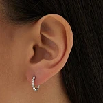 Серебряные серьги-конго в виде бусин MIESTILO 