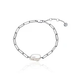 Серебряный браслет DIANA с натуральным жемчугом