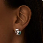 Серебряные серьги FREEDOM с фианитами