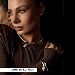 Серебряное жесткое колье EPIONA с горным хрусталем