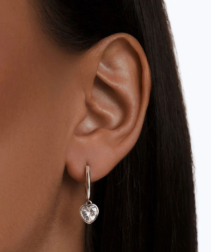 Серебряные серьги с фианитами Angel