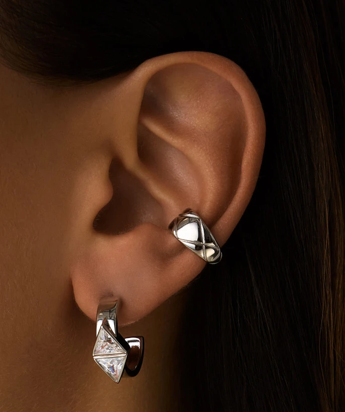 Серьги из серебра с фианитами VENUS