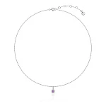 Серебряное колье с аметистом