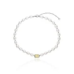 Серебряный чокер SICILIA из жемчуга с желтым фианитом