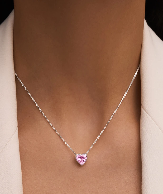 Серебряное колье SWEETHEART с сердцем