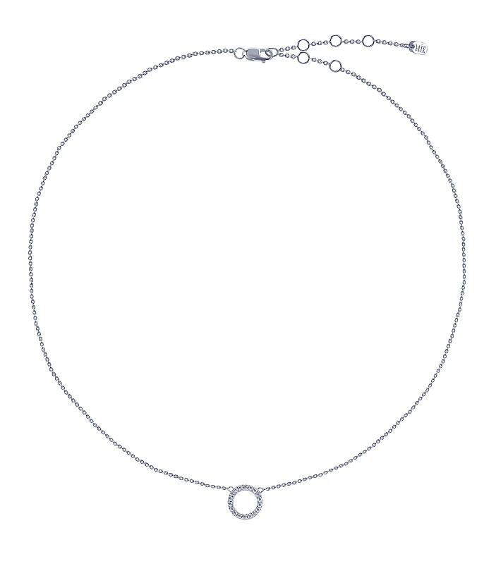 Серебряная подвеска в виде кольца с фианитами MIESTILO