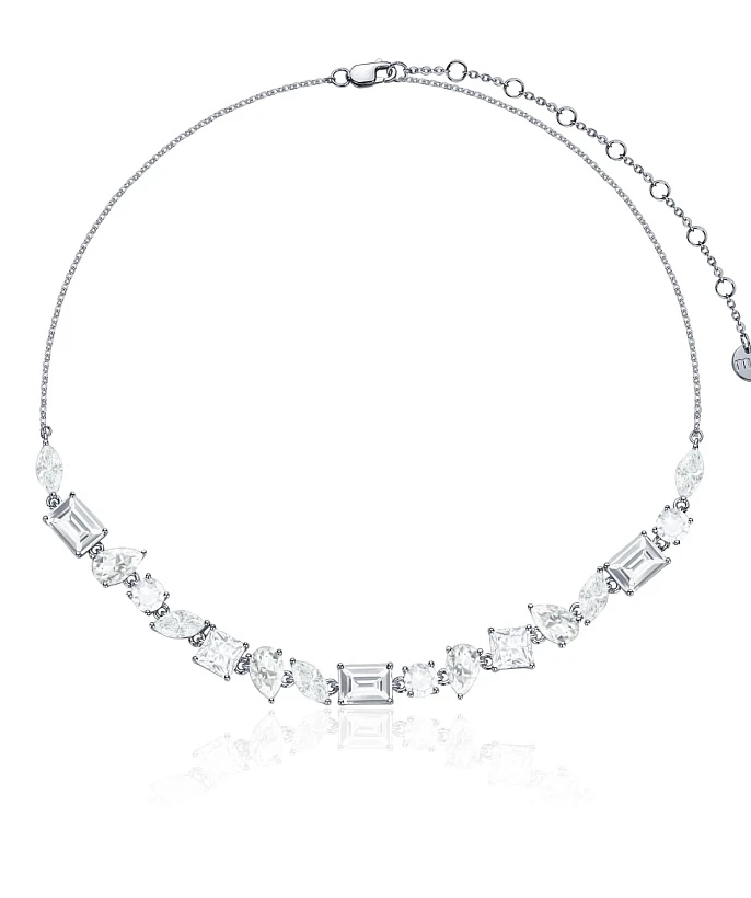 Серебряное колье-чокер A LA RUSSE с фианитами