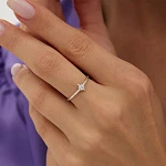 Серебряное кольцо с фианитами