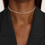 Серебряное колье-чокер с натуральным жемчугом MIESTILO 