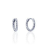 Серебряные серьги-конго с рельефом MIESTILO 