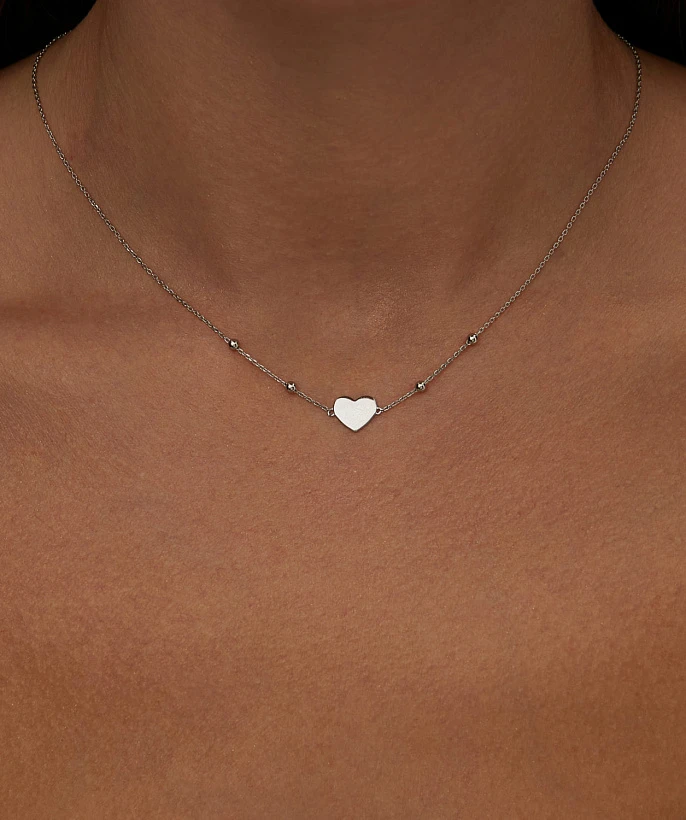Серебряная подвеска сердце MIESTILO 