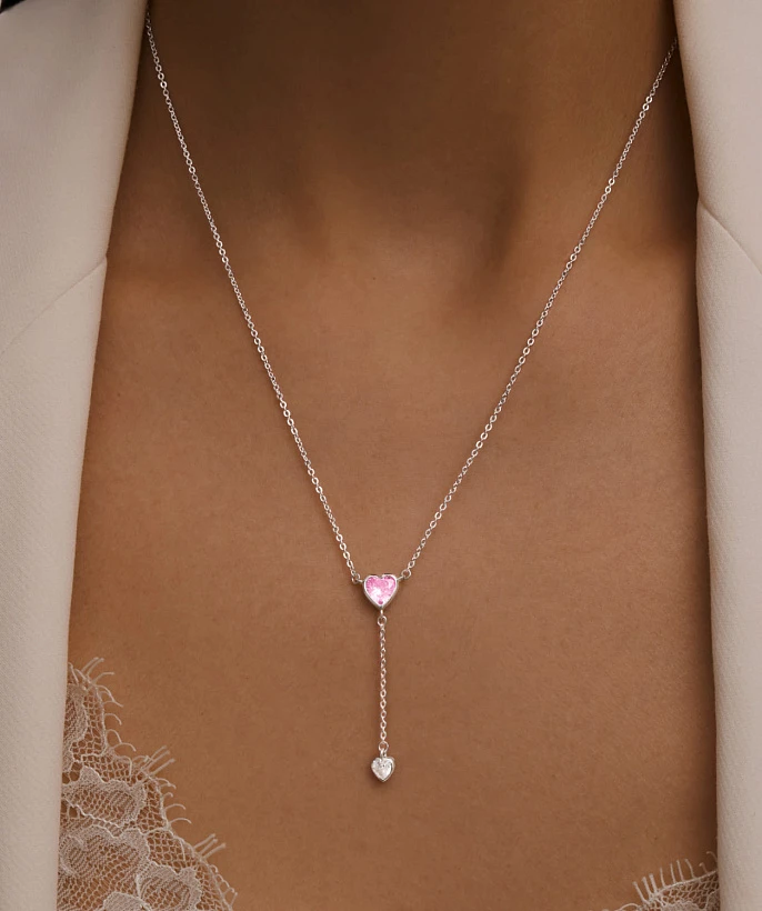 Серебряное колье-галстук SWEETHEART