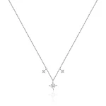Серебряное колье со звездами и фианитами MIESTILO