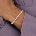 Серебряный браслет с натуральным жемчугом MIESTILO