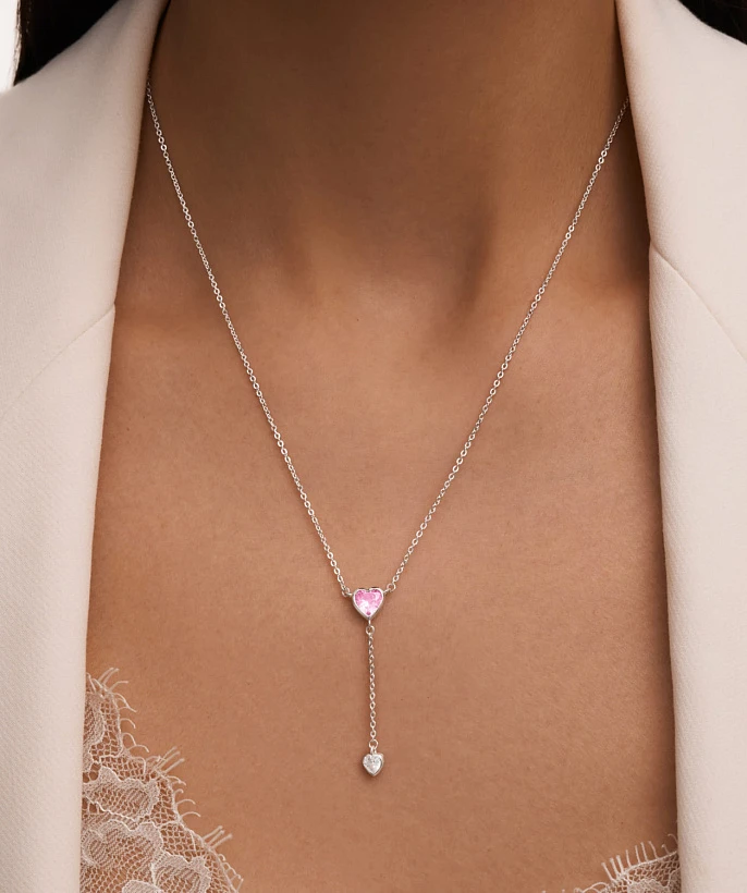 Серебряное колье-галстук SWEETHEART