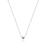 Серебряная подвеска сердце MIESTILO