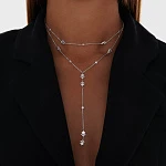 Колье галстук с фианитами MIESTILO