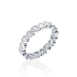 Кольцо Angel из серебра с фианитами огранки сердца