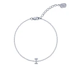 Серебряный браслет с буквой I MIESTILO