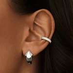Серебряные серьги-стрелы с фианитами