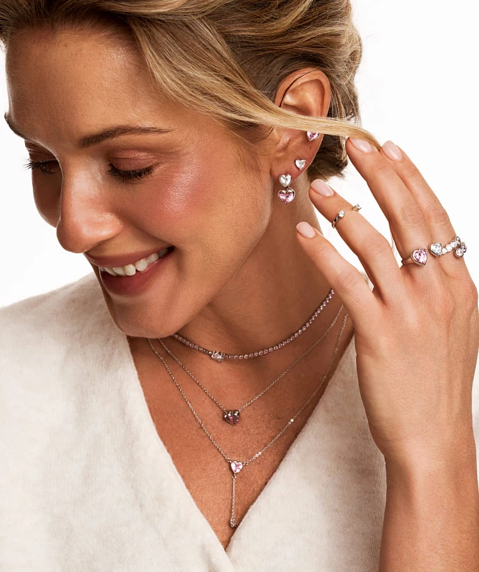 Серебряное колье SWEETHEART с сердцем