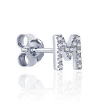 Моносерьга в виде буквы М MIESTILO