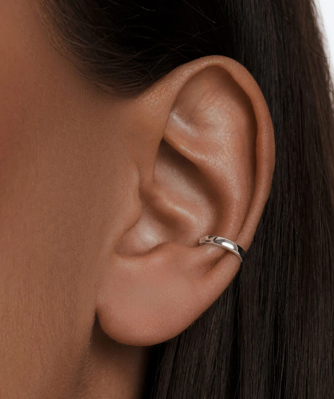 Серебряный кафф без вставок