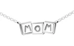 Серебряное колье Мама с подвеской