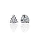 Серебряные серьги-кольца с паве из фианитов MIESTILO 