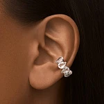 Серебряный кафф ЭРОС с горным хрусталем