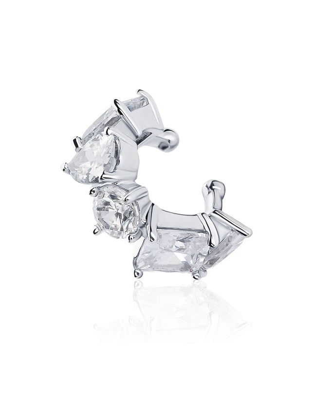 Серебряный кафф A LA RUSSE с россыпью фианитов