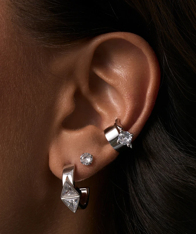 Серьги из серебра с фианитами VENUS