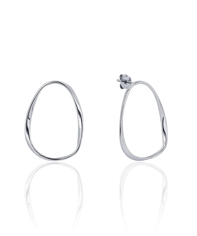 Акцентные пусеты из серебра MIESTILO 