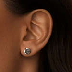 Серебряные круглые серьги