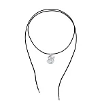 Колье LOVE LETTER на шнурке с подвеской "S" из серебра