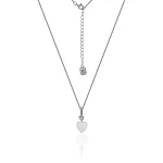 Серебряное колье с подвеской из натурального лунного камня и фианитов MIESTILO 