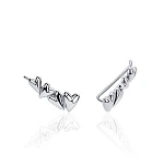 Серебряные клаймберы сердца MIESTILO