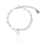 Серебряный браслет с сердецем в эмали MIESTILO