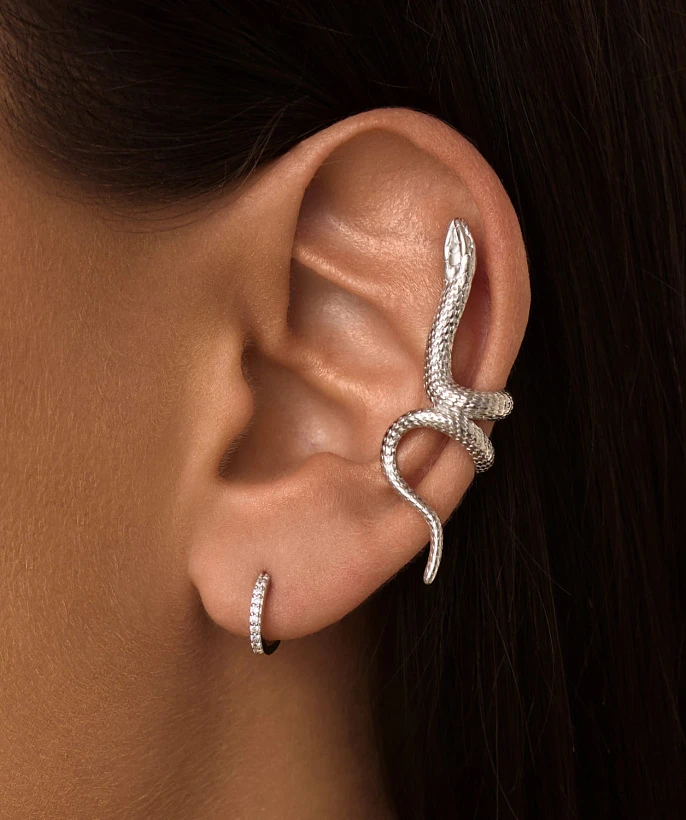 Серебряный кафф - змея MIESTILO