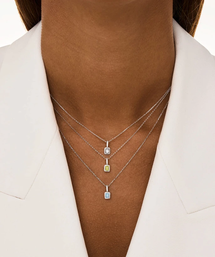 Серебряное колье с аквамарином