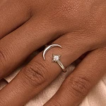 Серебряное кольцо регулируемое MIESTILO