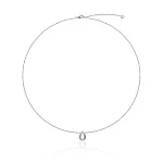 Серебряное колье с подвеской-каплей