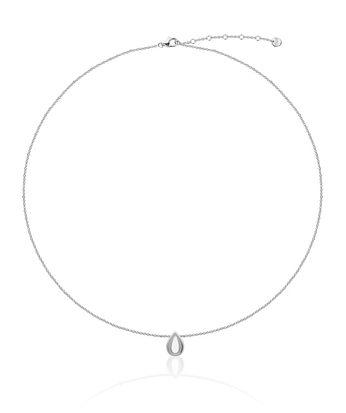 Серебряное колье с подвеской-каплей