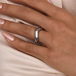 Серебряное кольцо волна гладкое MIESTILO