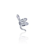 Серебряный кафф в форме змеи