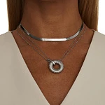 Серебряное колье из серебра вечность