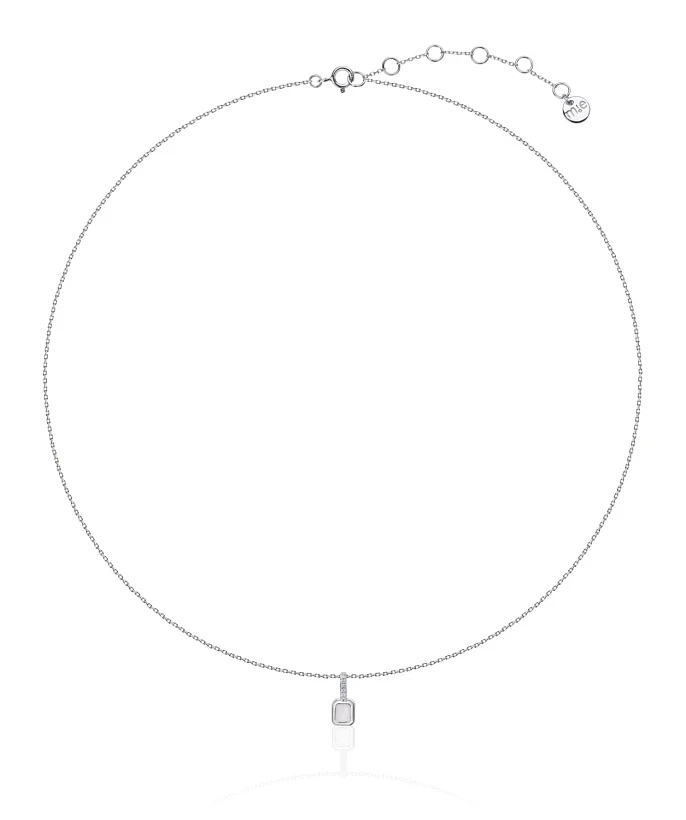 Серебряное колье с перламутром