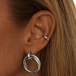 Крупные серьги-круги из серебра