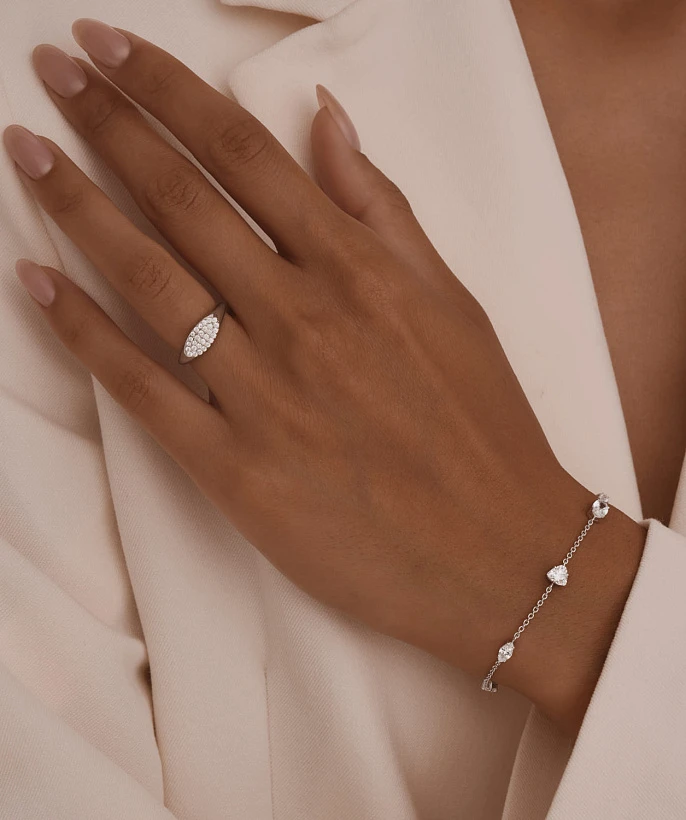 Серебряный браслет с подвесками MIESTILO