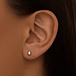 Серебряные пусеты в форме капель MIESTILO